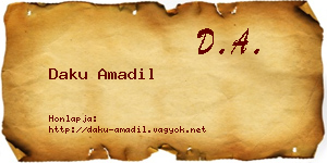 Daku Amadil névjegykártya
